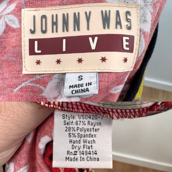 Johnny Was Live Roxy Cropped Pullover Yellow Floral Boho Casual Lounge Size S - Picture 9 of 10